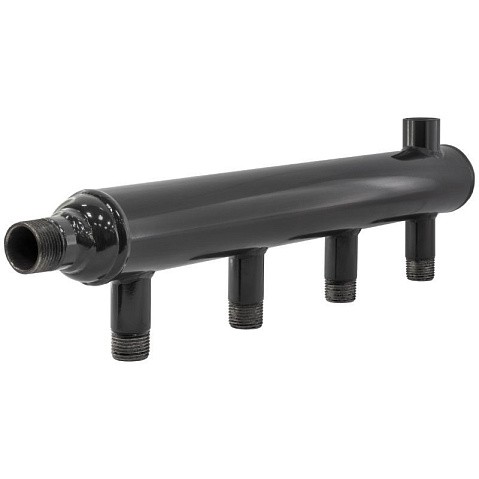 Коллектор распределительный стальной DN 25 PN 16 вход 15-15 2 выхода НР 1/2'' выход под кран Маевского, универсальный PLP купить в Саратове | "Проконсим"