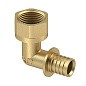 Угольник латунный для PEX труб  16-1/2''  PN 16  под надвижную гильзу с внутренней резьбой  РосТурПласт купить в Саратове | "Проконсим"