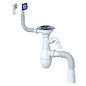 Сифон для мойки Unicorn В427Р, 40х50 гибкий отвод, 3 1/2'' х40 с отводом для стиральной машины, круглый и прямоугольный перелив купить в Саратове | "Проконсим"