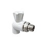 Кран шаровой для радиатора ПП 20-1/2'' PN 25 угловой с американкой белый VALFEX  купить в Саратове | "Проконсим"
