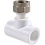 Тройник ПП с накидной гайкой 20-1/2'' PN 25 белый РВК купить в Саратове | "Проконсим"