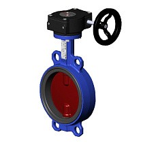 Затворы поворотные дисковые DN 150-500 PN 10-16 межфланцевые с чугунным диском с редуктором Tecofi VPI4448 купить в Саратове | "Проконсим"